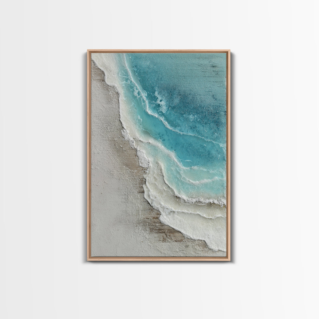 Aerial Sandbar with Turquoise Water Framed Canvas Print, Coastal Art, Prints, Coastal Decor, Coastal, Coastal Wall Art, COA-2x3-13