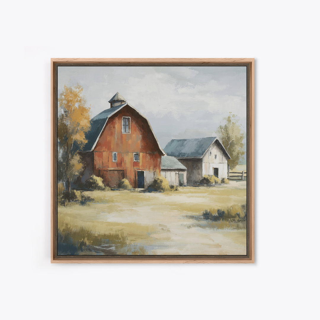 Apple Orchard with Warm Autumn Light Canvas Print, Country Art, French Country Decor, Farmhouse Decor, Oil Painting, Country, COU-1x1-54