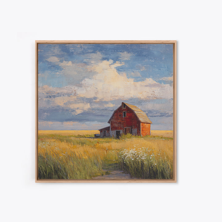 Cornfield under Dramatic Summer Clouds Canvas Print, Country Art, Gallery Wall Art, Farmhouse Decor, Fine Art, Country, COU-1x1-90