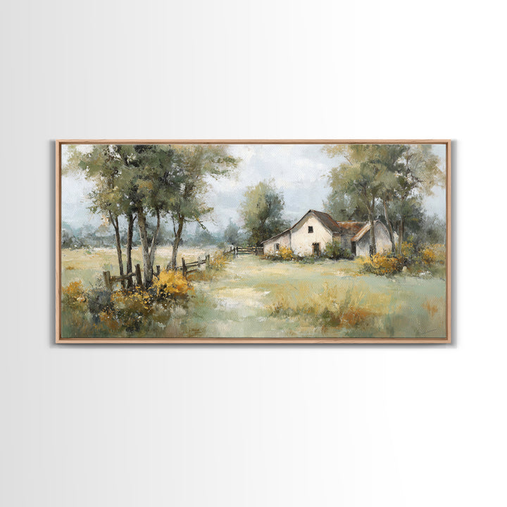 Apple Orchard with Warm Autumn Light Canvas Print, Country Art, Boho Decor, Farmhouse Decor, Abstract Art, Country, Art Prints, COU-2x1-26
