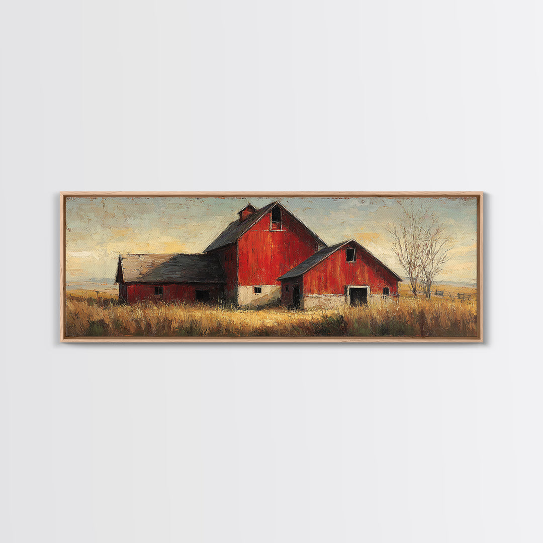 Rustic Barn Silhouette Canvas Print, Country Art, Fine Art Print, Farmhouse Decor, Watercolor Art, Country, Digital Prints, COU-3x1-19