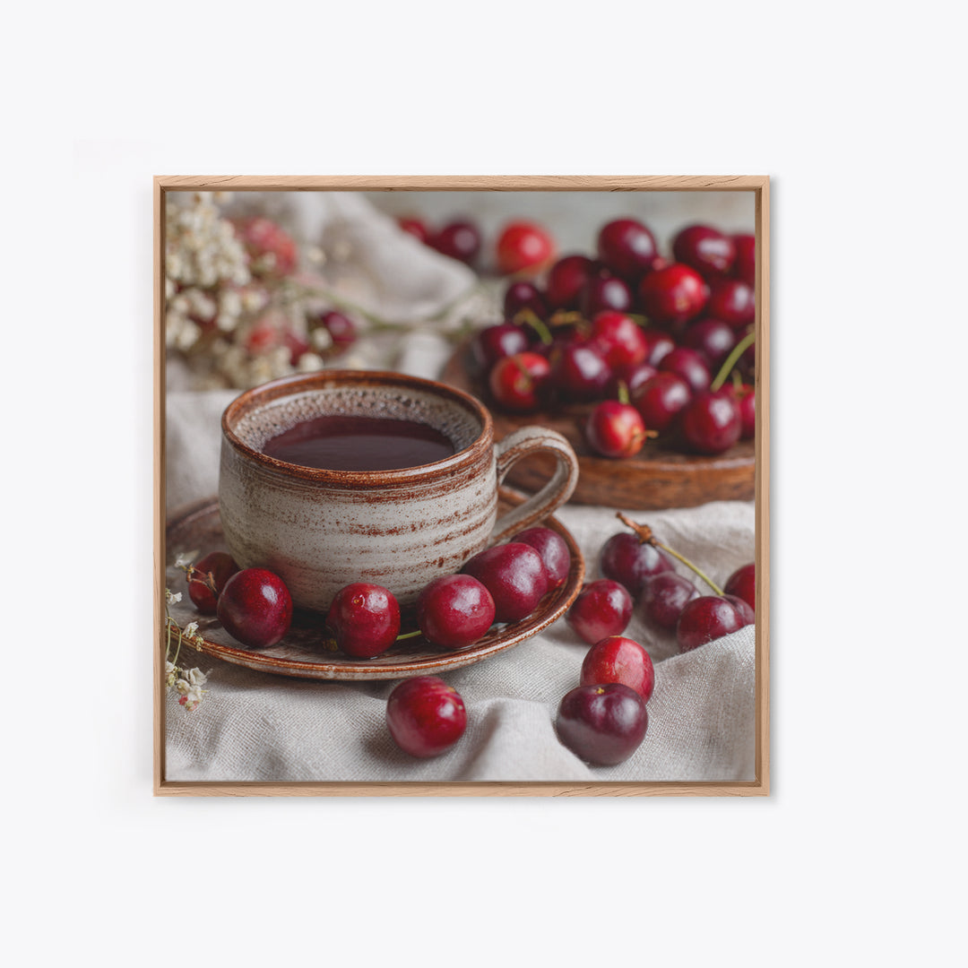 Coffee Farm Landscape Framed Canvas Print, Coffee Shop Art, Dark Academia Decor, Cafe Decor, Fine Art, Cafe, Whimsical Art, CSA-1x1-47