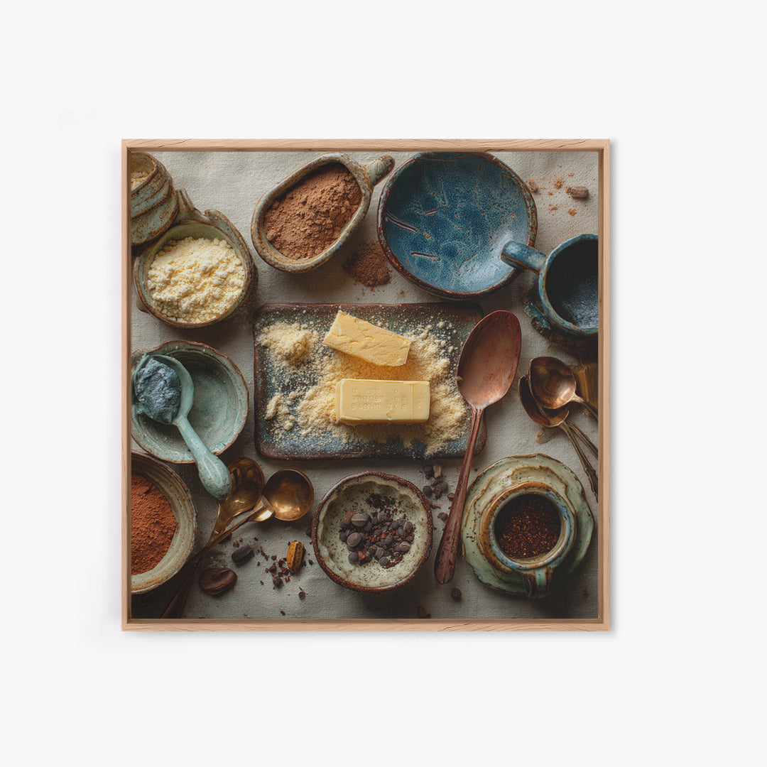 Moody Dark Roast Still Life Framed Canvas Print, Coffee Shop Art, Kitchen Wall Art, Cafe Decor, Fine Art, Cafe, Gothic Wall Art, CSA-1x1-56
