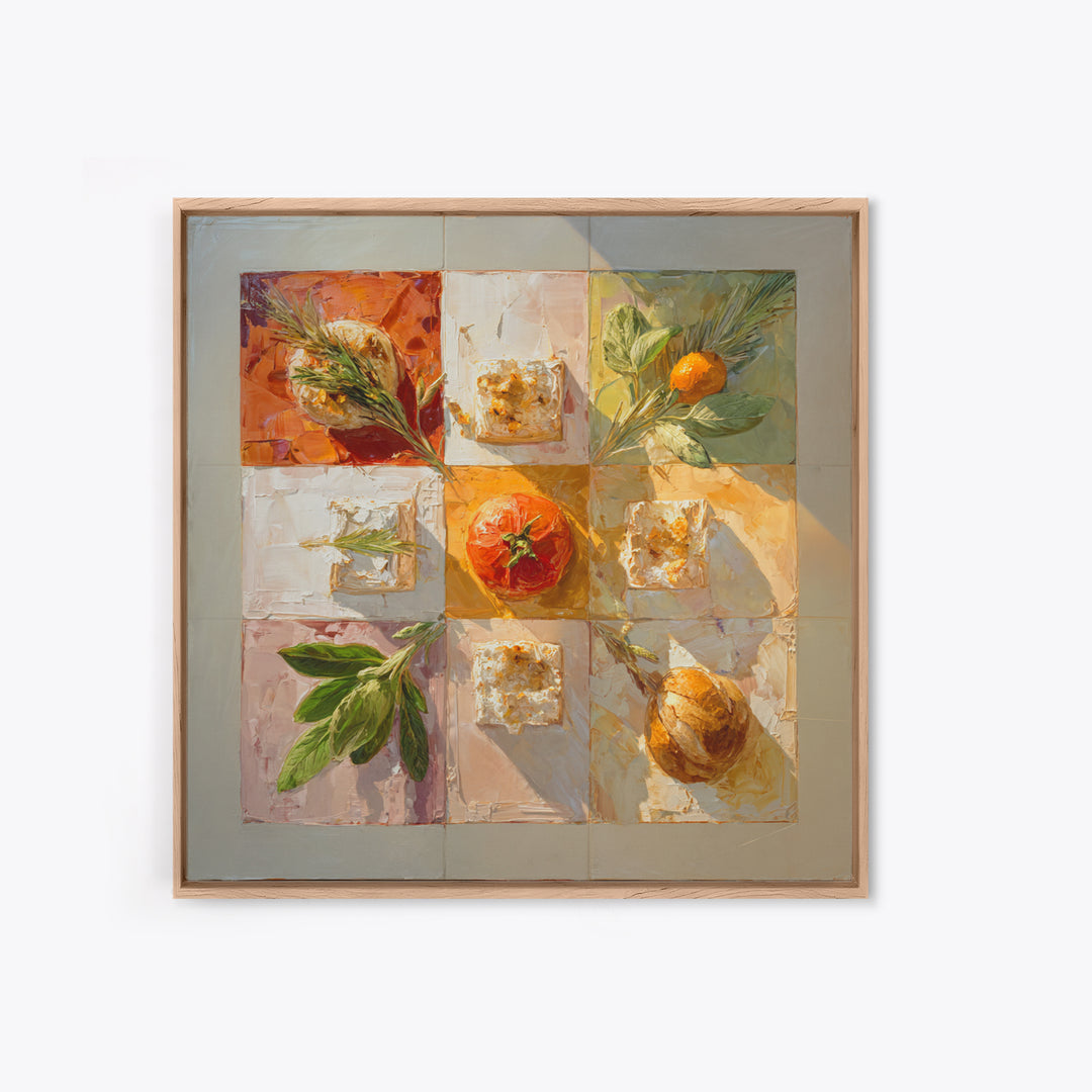 Sunlit Pastry and Coffee Arrangement Framed Canvas Print, Coffee Shop Art, Modern Decor, Cafe Decor, Fine Art, Cafe, Wall Decor, CSA-1x1-67
