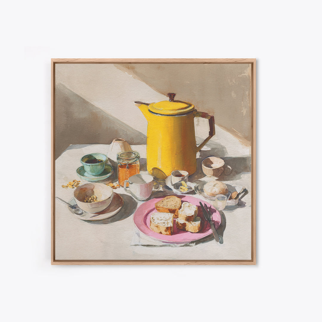 Mid Century Coffee Pot Canvas Print, Coffee Shop Art, Modern Decor, Cafe Decor, Fine Art, Cafe, Wall Decor, Art Print, CSA-1x1-94