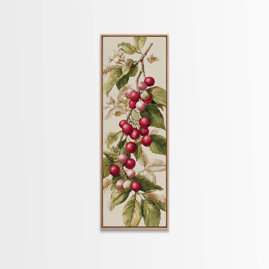 Botanical Coffee Plant Branch Canvas Print, Coffee Shop Art, Neutral Decor, Cafe Decor, Oil Painting, Cafe, Home Decor, CSA-1x3-42