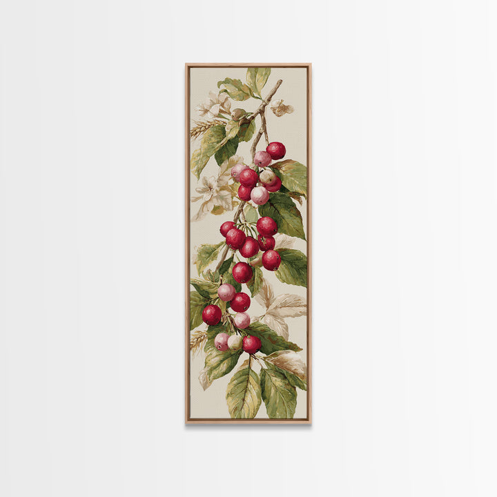 Botanical Coffee Plant Branch Canvas Print, Coffee Shop Art, Neutral Decor, Cafe Decor, Oil Painting, Cafe, Home Decor, CSA-1x3-42