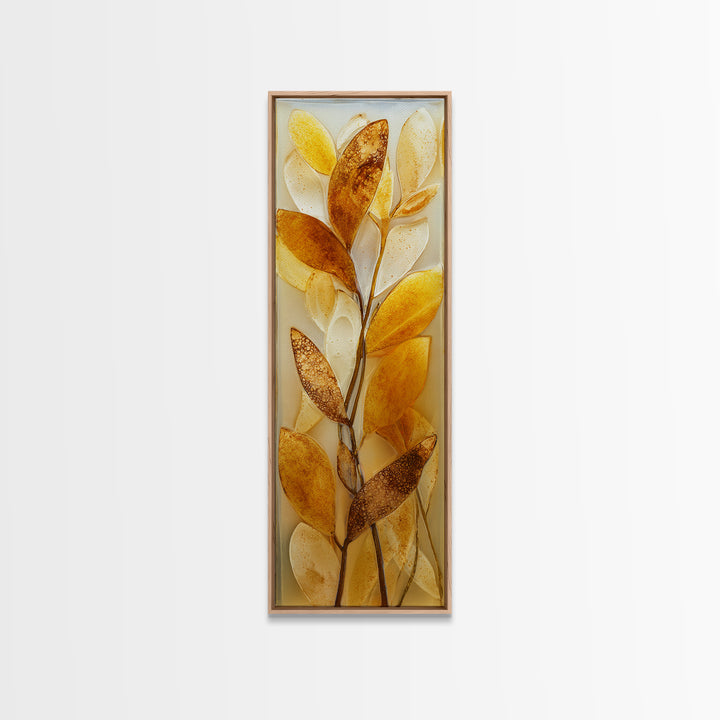 Iced Coffee Glass Framed Canvas Print, Coffee Shop Art, Canvas Print, Cafe Decor, Fine Art, Cafe, Neutral Decor, Modern Decor, CSA-1x3-47