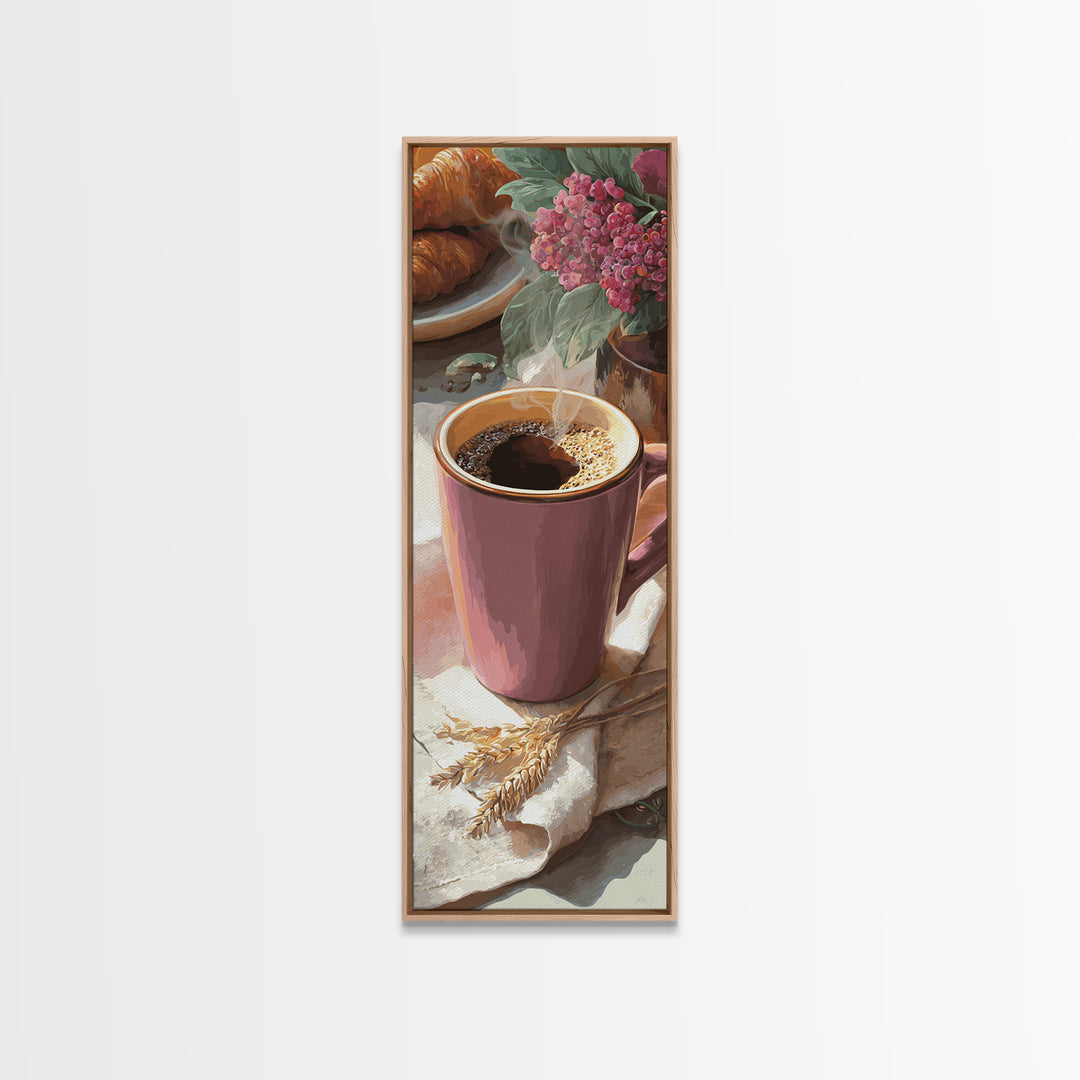 Retro Cafe Poster Coffee Cup Graphic Canvas Print, Coffee Shop Art, Coffee Wall Art, Cafe Decor, Fine Art, Cafe, CSA-1x3-67