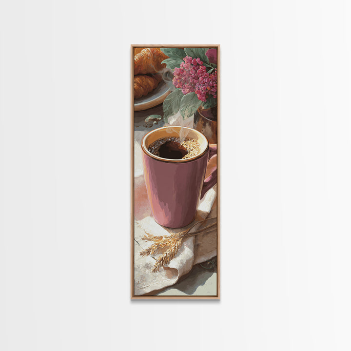 Retro Cafe Poster Coffee Cup Graphic Canvas Print, Coffee Shop Art, Coffee Wall Art, Cafe Decor, Fine Art, Cafe, CSA-1x3-67