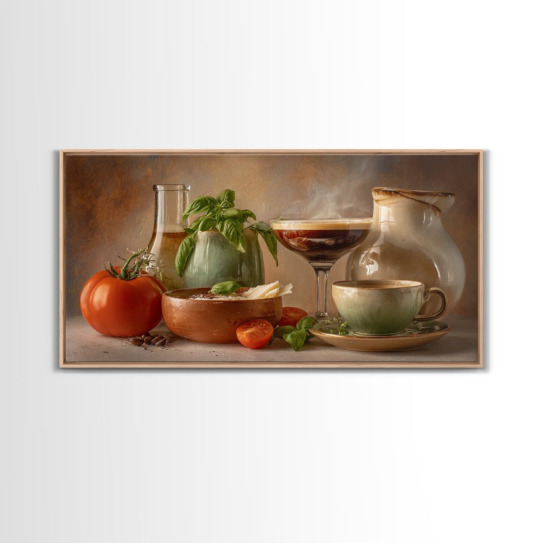 Espresso Martini Coffee Cocktail Still Life Canvas Print, Coffee Shop Art, Kitchen Wall Art, Cafe Decor, Fine Art, Cafe, CSA-2x1-61