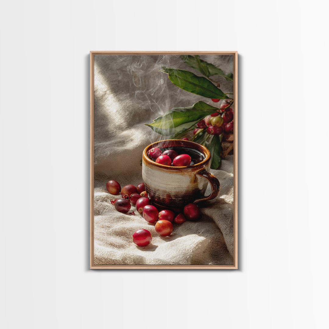 Coffee Farm Landscape Canvas Print, Coffee Shop Art, Kitchen Art, Cafe Decor, Fine Art, Cafe, Minimalist Wall Art, Coffee Art, CSA-2x3-79