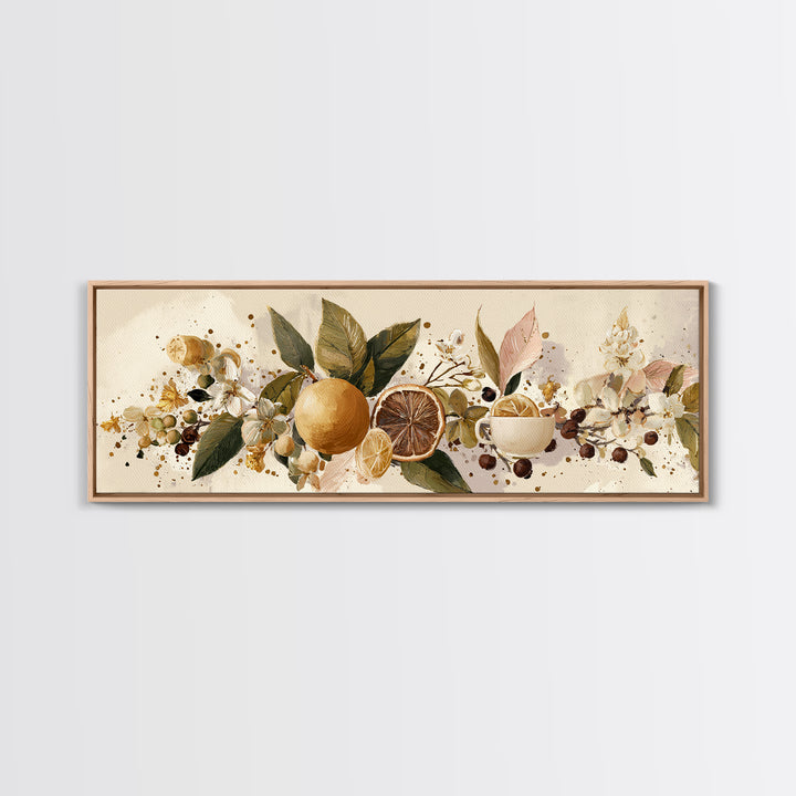 Two Cups Facing Each Other Canvas Print, Coffee Shop Art, Kitchen Wall Decor, Cafe Decor, Oil Painting, Cafe, Fine Art Print, CSA-3x1-29