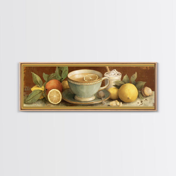 Retro Cafe Poster Coffee Cup Graphic Framed Canvas Print, Coffee Shop Art, Digital Wall Art, Cafe Decor, Fine Art, Cafe, CSA-3x1-47