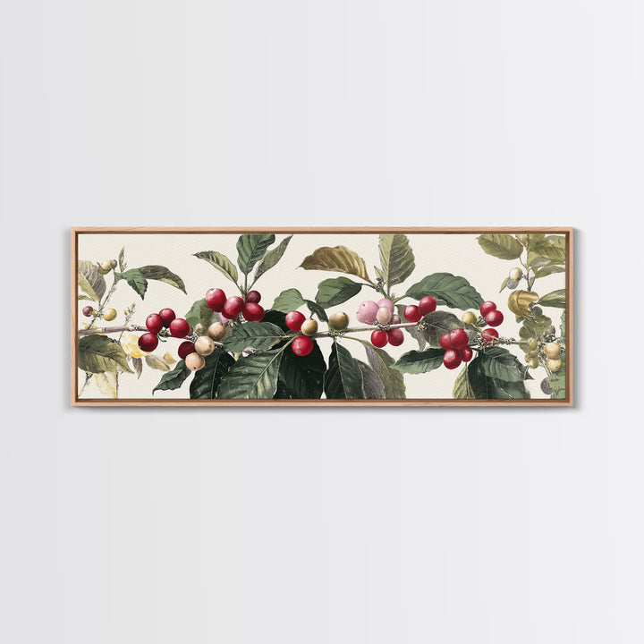 Coffee Farm Landscape Framed Canvas Print, Coffee Shop Art, Contemporary Art, Cafe Decor, Fine Art, Cafe, Printable Art, CSA-3x1-63