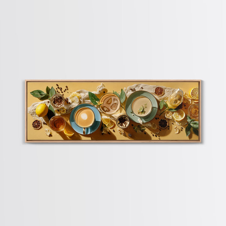 Espresso Martini Coffee Cocktail Still Life Framed Canvas Print, Coffee Shop Art, Food Art, Cafe Decor, Fine Art, Cafe, CSA-3x1-81