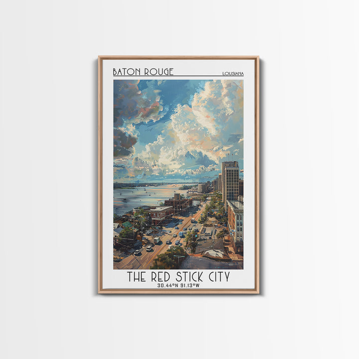 Baton Rouge Travel Poster, Canvas Print, City Travel Poster, Vintage City Poster, Wall Art, Vintage Posters, Art Print, Poster Print