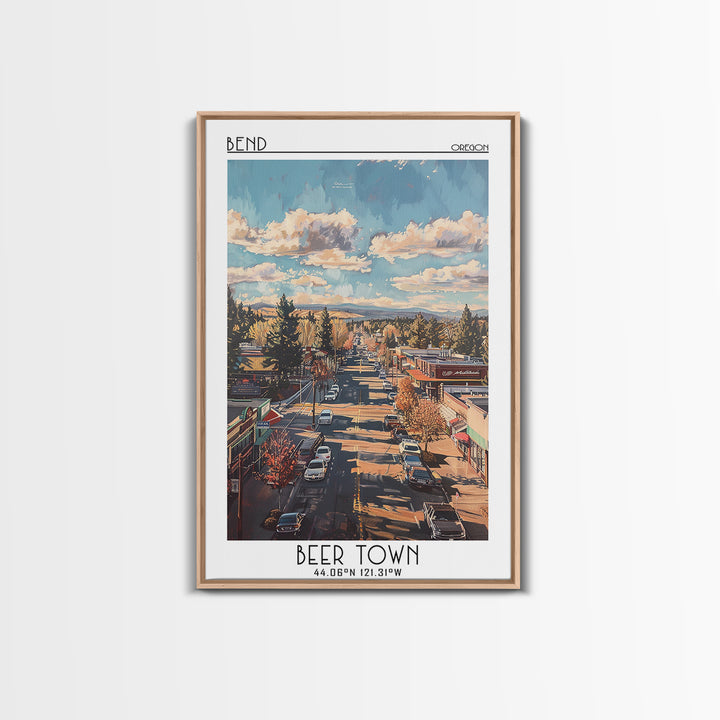Bend Travel Poster, Canvas Print, Retro Wall Art, Travel Print, Fine Art Print, Vintage Travel, Travel Art Print, Vintage Travel Art