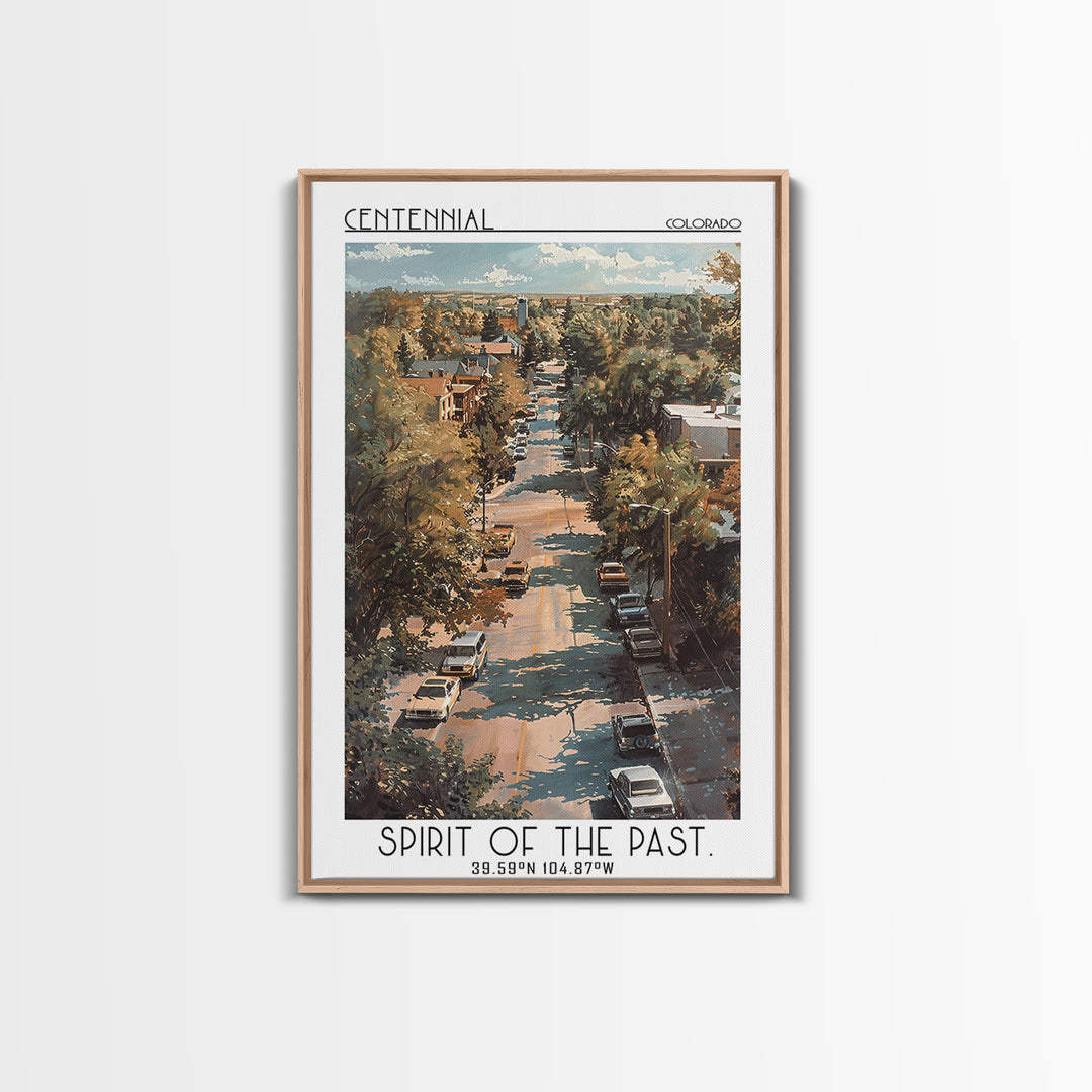 Centennial Travel Poster, Canvas Print, Retro Travel Poster, City Wall Art, Vintage Poster, Retro Travel Print, Living Room Wall Art