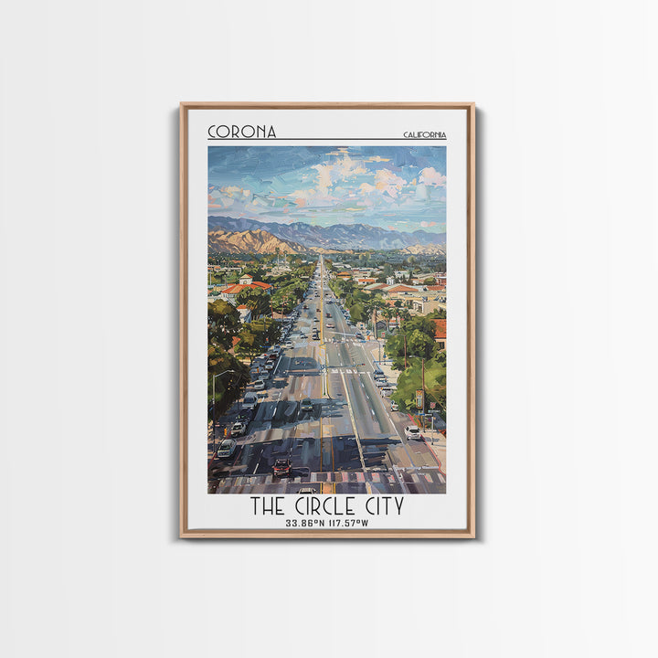 Corona Travel Poster, Canvas Print, Poster Print, Travel Wall Art, Travel Wall Decor, Home Decor, Retro Travel Poster, City Wall Art