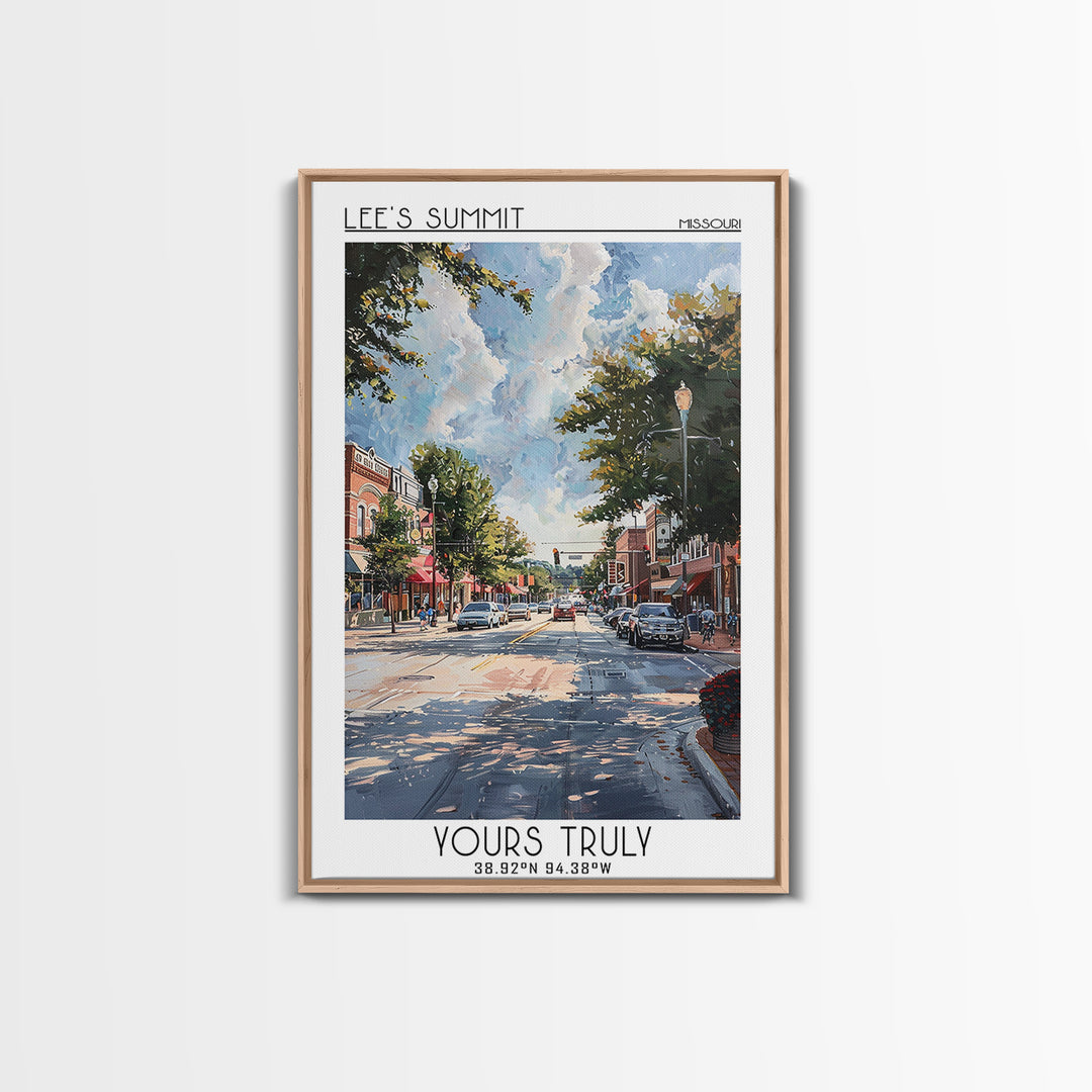 Lees Summit Travel Poster, Canvas Print, City Travel Poster, Travel Wall Decor, Living Room Wall Art, Travel Posters, Retro Wall Art