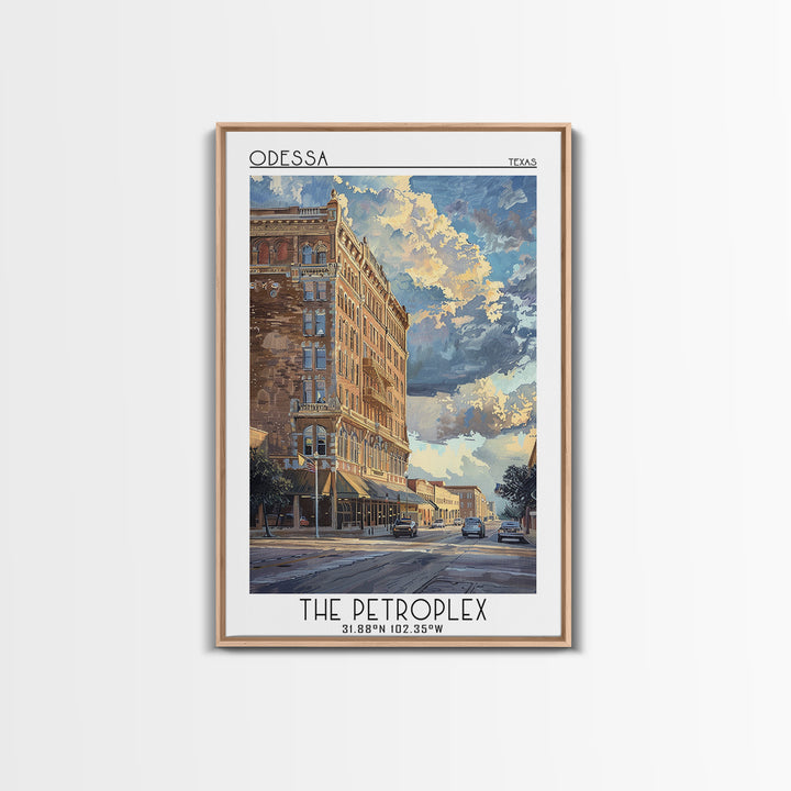 Odessa Travel Poster, Framed Canvas Print, Retro Travel Poster, City Wall Art, City Travel Poster, City Illustration, Retro Wall Art