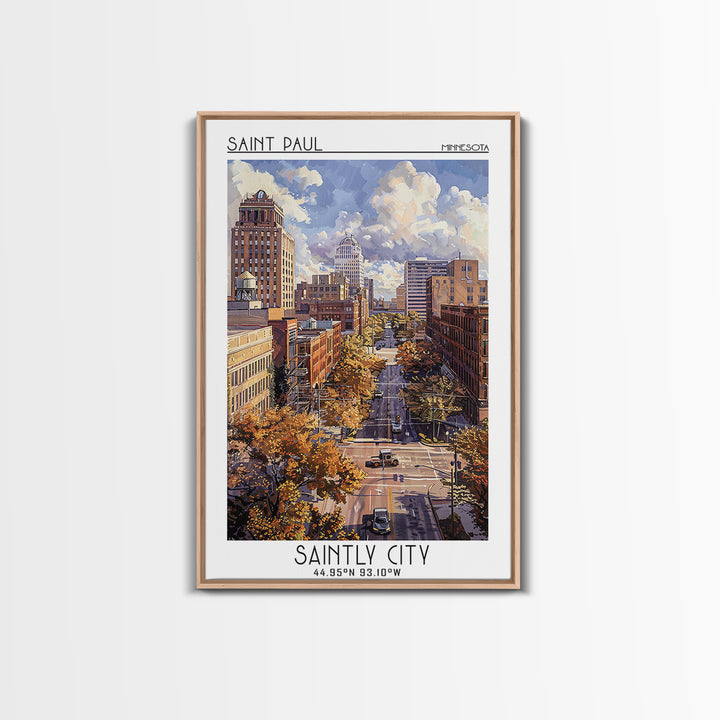Saint Paul Travel Poster, Canvas Print, Travel Wall Art, City Wall Art, Vintage Travel Art, Travel Print, Art Print, Wanderlust Gift