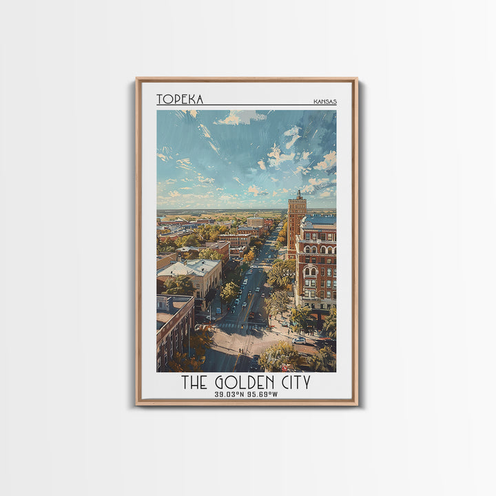Topeka Travel Poster, Canvas Print, City Travel Poster, Travel Wall Art, Vintage City Poster, Living Room Wall Art, Gallery Wall Set