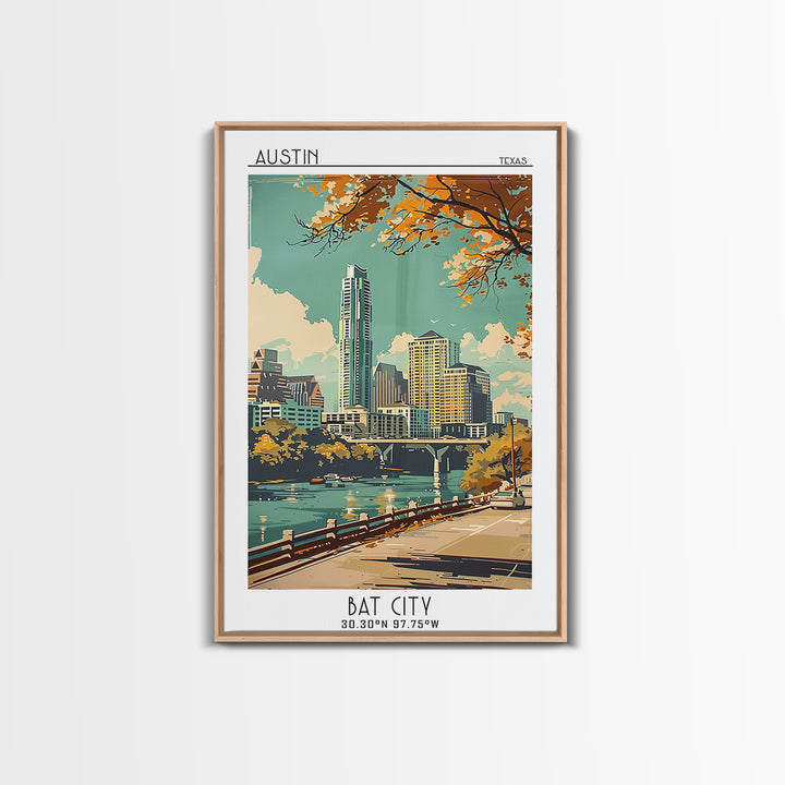 Austin Travel Poster, Canvas Print, Travel Wall Art, City Wall Art, Travel Decor, Poster Art, Travel Posters, Wall Art, Travel Print
