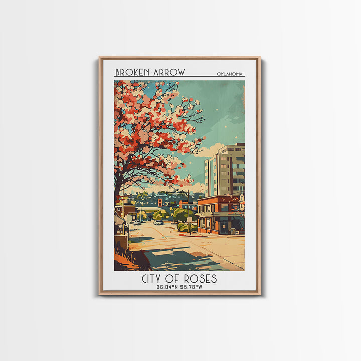 Broken Arrow Travel Poster, Canvas Print, Poster Print, Travel Wall Art, Retro Travel Print, Travel Wall Decor, Mid Century Wall Art