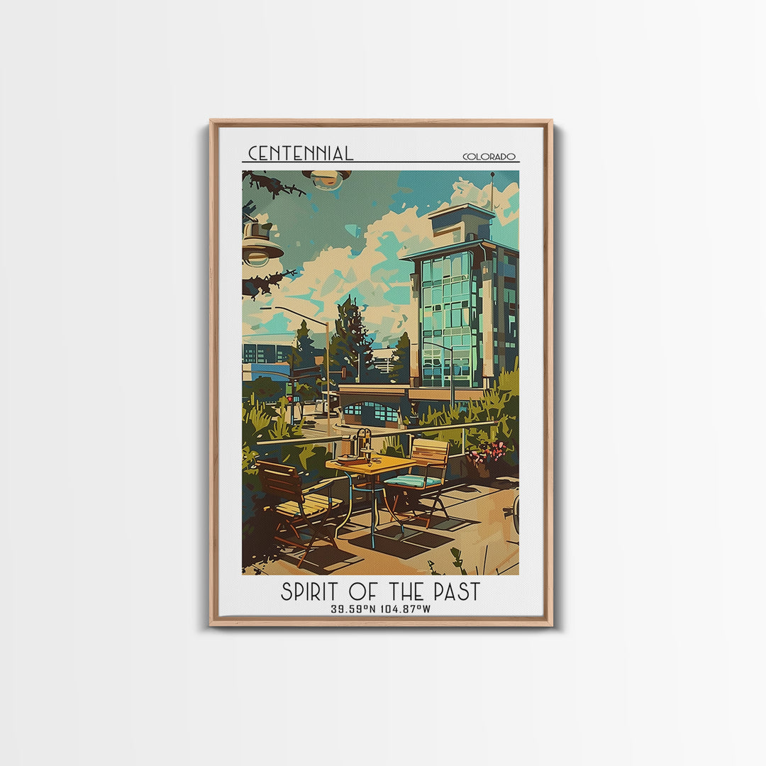Centennial Travel Poster, Canvas Print, Vintage Travel Print, City Wall Art, Minimalist Poster, Vintage Poster, Living Room Wall Art