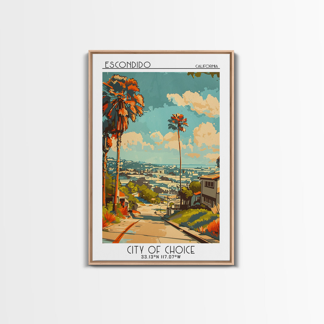 Escondido Travel Poster, Canvas Print, Poster Print, Travel Wall Art, Vintage Posters, Travel Posters, Fine Art Print, Landscape Art