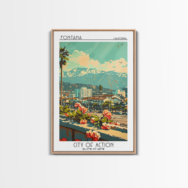 Fontana Travel Poster, Canvas Print, City Art Print, Travel Wall Art, Minimalist Poster, Travel Decor, Travel Posters, City Wall Art