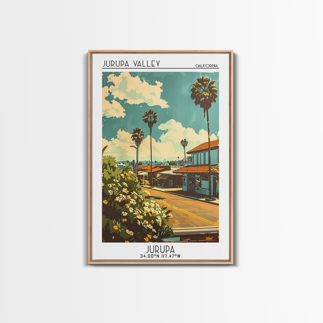 Jurupa Valley California Travel Poster, Canvas Print, Retro Travel Poster, City Wall Art, Minimalist Poster, Travel Print, Art Print