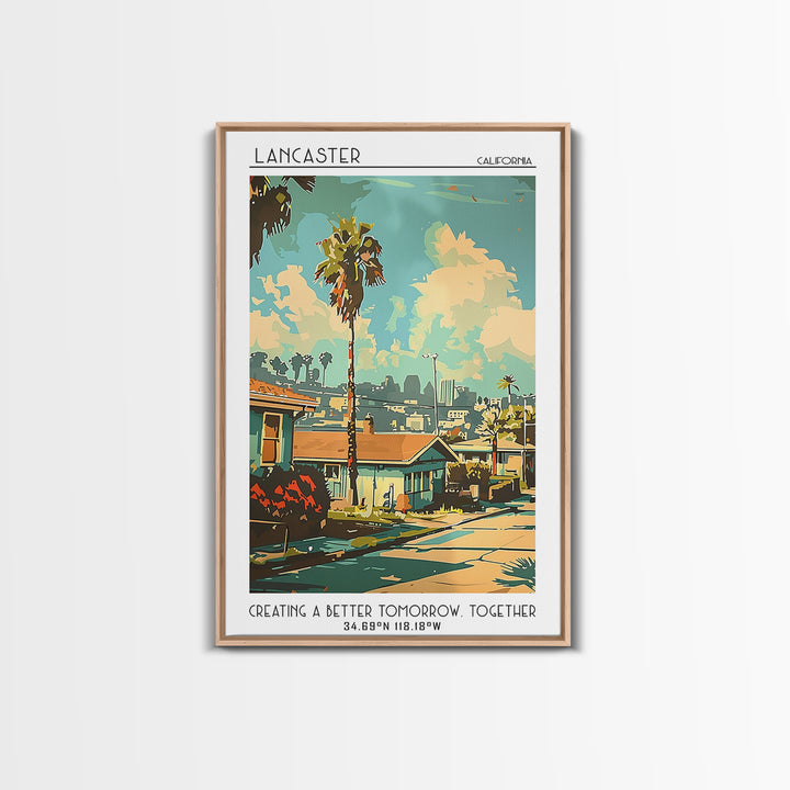 Lancaster Travel Poster, Canvas Print, Travel Prints, Landscape Art, City Travel Poster, Travel Decor, Travel Print, Travel Wall Art