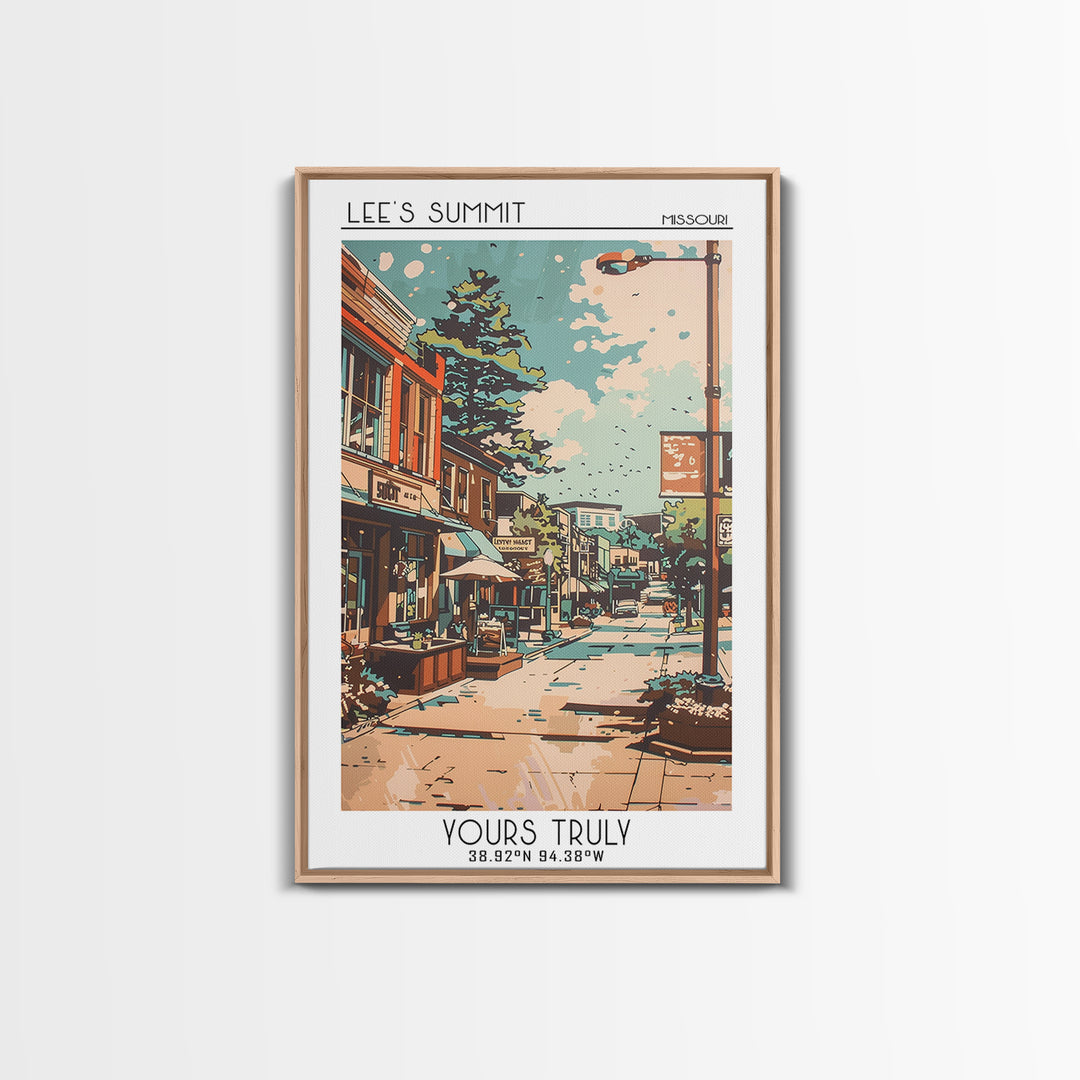 Lees Summit Travel Poster, Canvas Print, City Travel Poster, Travel Wall Art, Travel Posters, Wall Art, Retro Wall Art, Poster Print