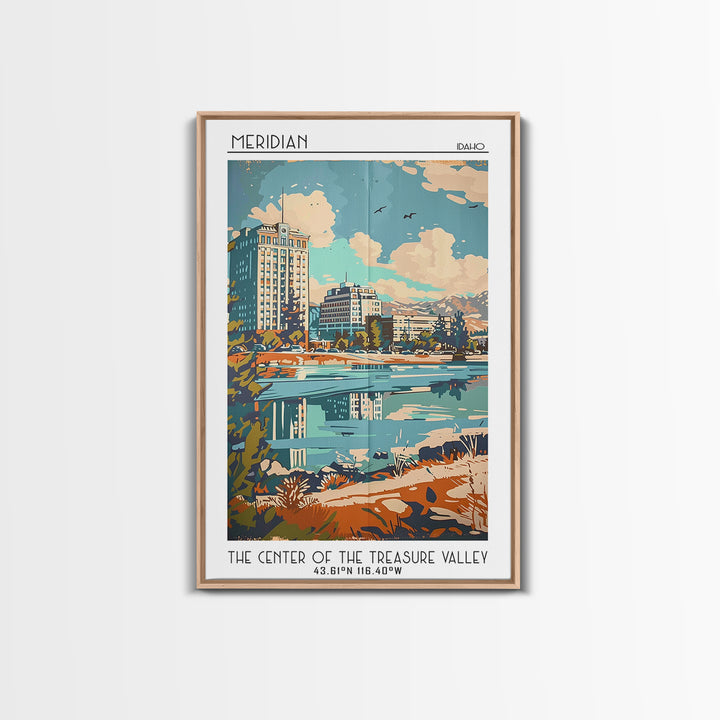 Meridian Travel Poster, Framed Canvas Print, City Travel Poster, Travel Wall Decor, Poster Art, Home Decor, Travel Posters, Wall Art