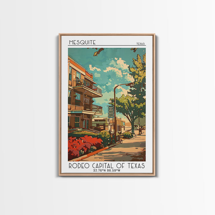 Mesquite Texas Travel Poster, Canvas Print, City Travel Poster, Travel Wall Art, Minimalist Poster, Travel Prints, Home Office Decor