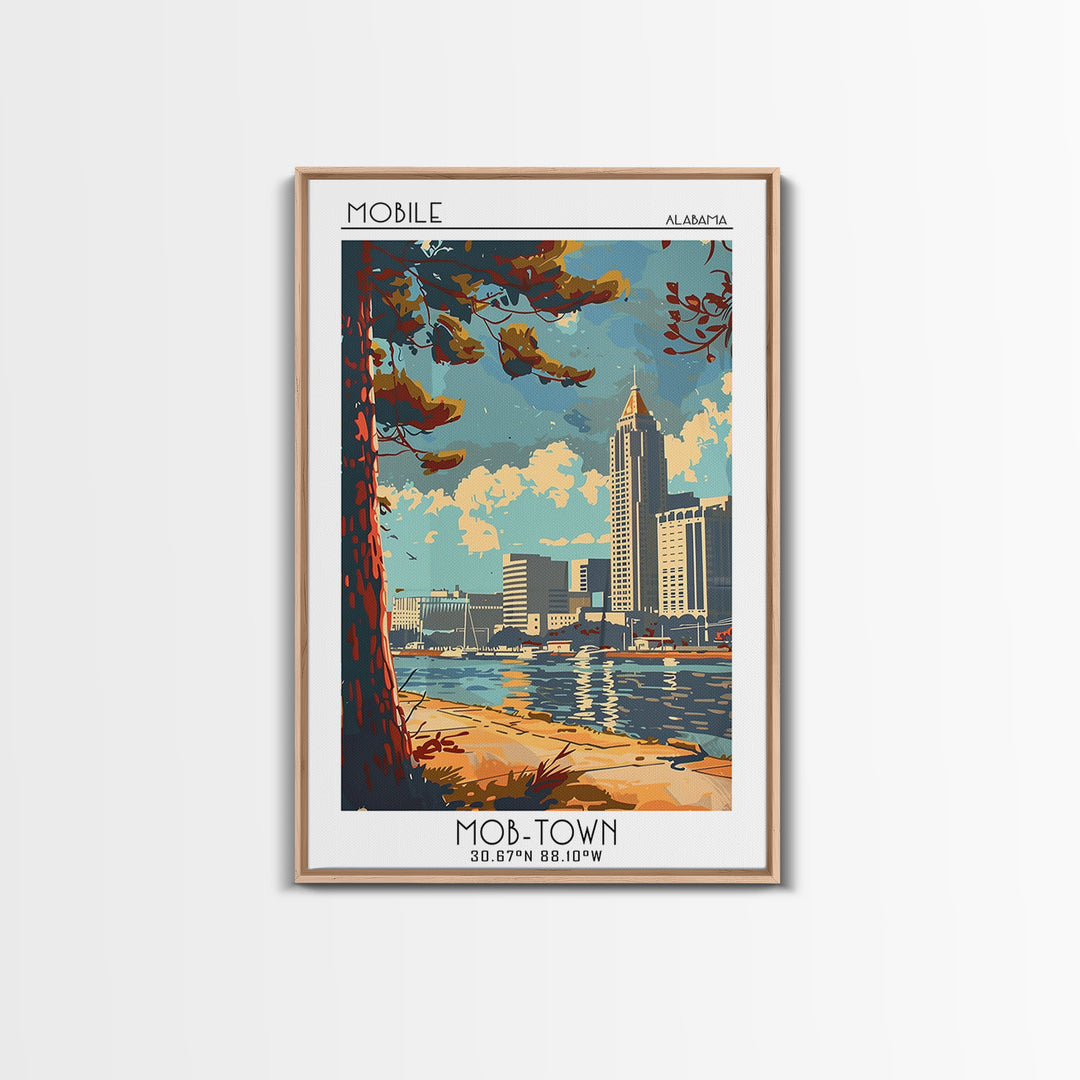 Mobile Travel Poster, Canvas Print, Retro Wall Art, Travel Print, Travel Prints, Vintage Travel, City Wall Art, Vintage Travel Print