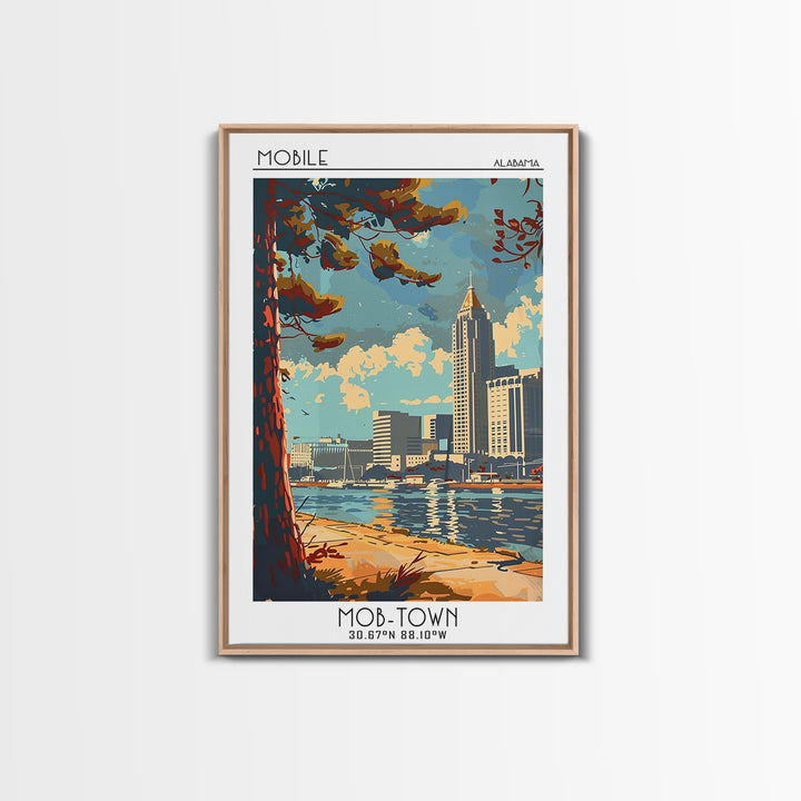 Mobile Travel Poster, Canvas Print, Retro Wall Art, Travel Print, Travel Prints, Vintage Travel, City Wall Art, Vintage Travel Print