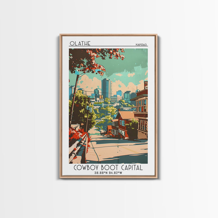 Olathe Travel Poster, Canvas Print, Travel Wall Art, City Wall Art, City Art Print, Wall Art, City Travel Poster, Vintage Travel Art