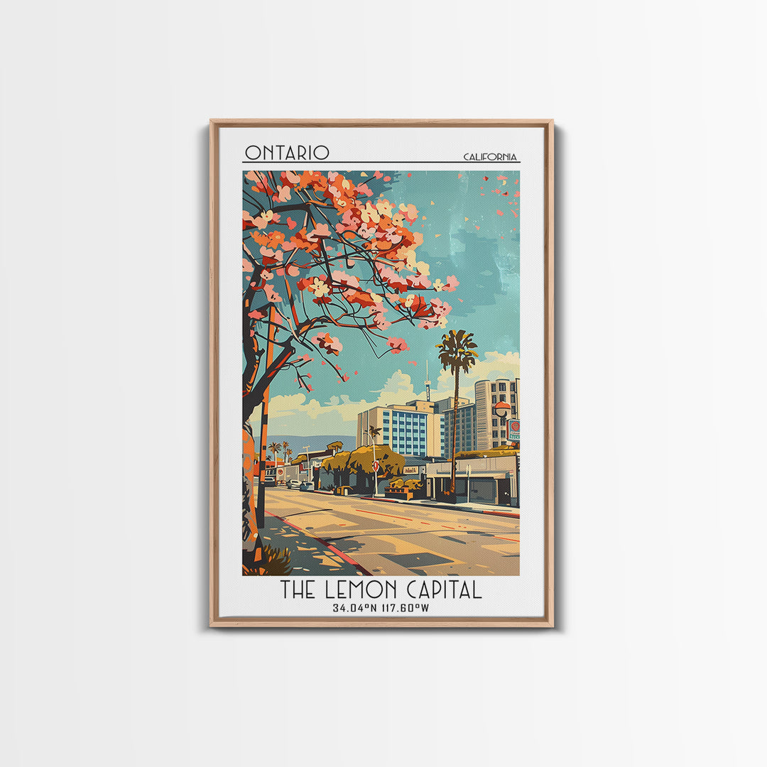 Ontario California Travel Poster, Canvas Print, City Travel Poster, Travel Wall Art, Vintage Travel Art, Poster Print, Landscape Art