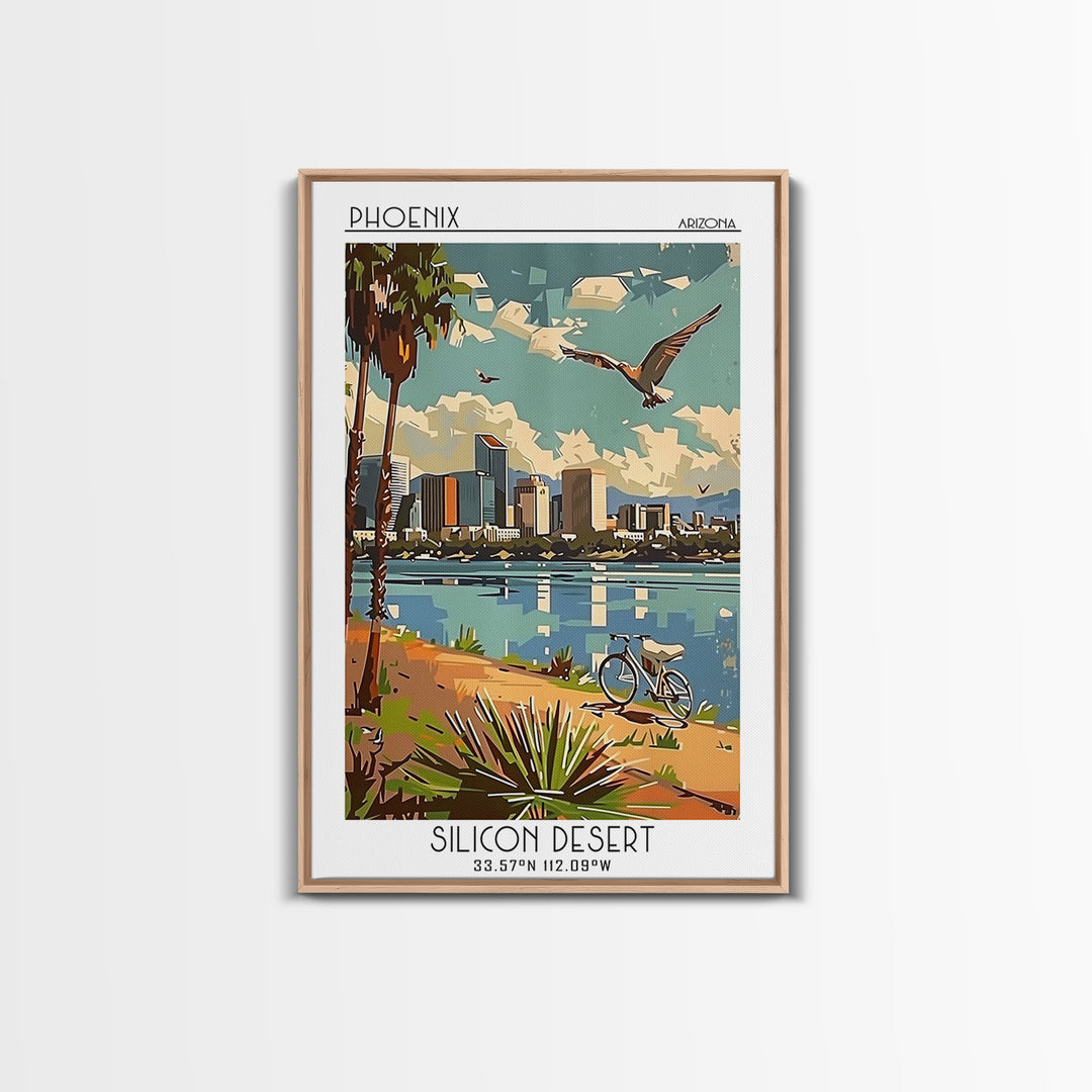 Phoenix Arizona Travel Poster, Canvas Print, City Travel Poster, Travel Wall Decor, Poster Art, Poster Print, Wall Art, Travel Print