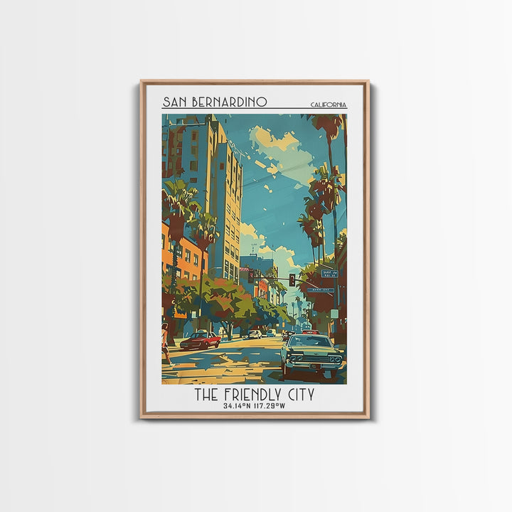 San Bernardino California Travel Poster, Canvas Print, City Art Print, Travel Wall Art, Vintage Posters, Travel Print, Travel Prints