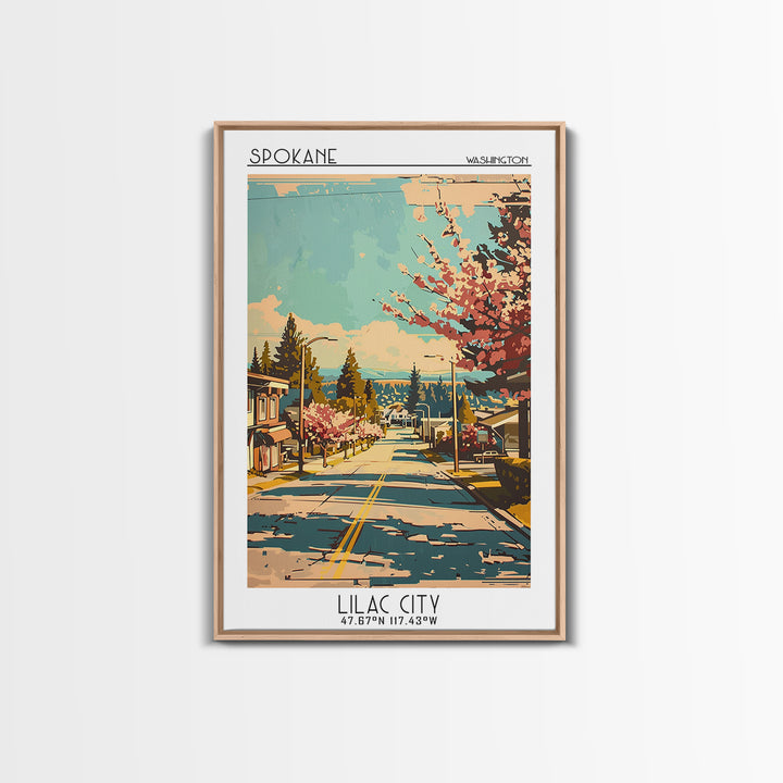 Spokane Travel Poster, Canvas Print, City Travel Poster, Travel Wall Decor, Travel Prints, Home Office Decor, Wall Art, Travel Decor