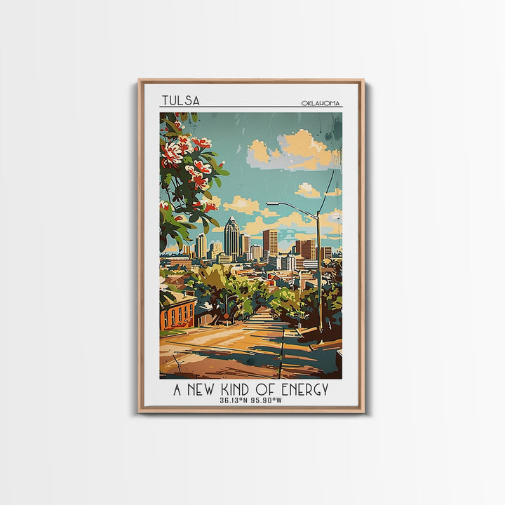 Tulsa Travel Poster, Canvas Print, Poster Print, Travel Wall Art, Minimalist Poster, Poster Art, Retro Wall Art, Vintage City Poster