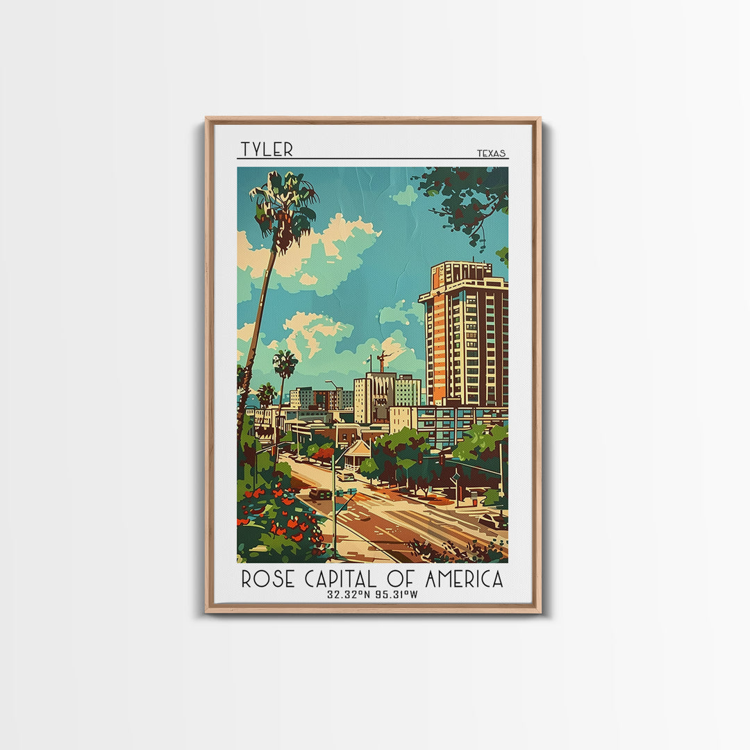 Tyler Travel Poster, Canvas Print, Travel Wall Decor, Minimalist Poster, Poster Print, Travel Decor, Travel Print, Modern Wall Decor