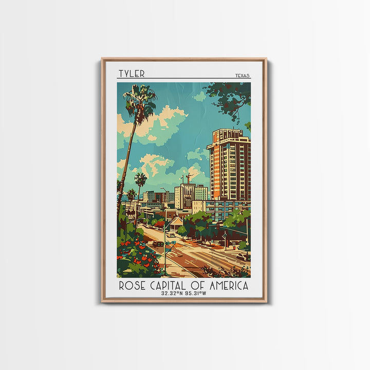 Tyler Travel Poster, Canvas Print, Travel Wall Decor, Minimalist Poster, Poster Print, Travel Decor, Travel Print, Modern Wall Decor