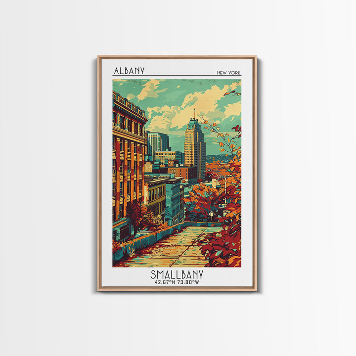 Albany Travel Poster, Canvas Print, Retro Wall Art, Travel Print, Landscape Art, Vintage Travel Print, Travel Posters, Travel Prints