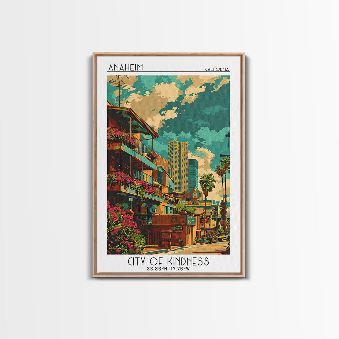 Anaheim Travel Poster, Canvas Print, Poster Print, Travel Wall Art, City Travel Poster, Fine Art Print, Travel Print, City Art Print